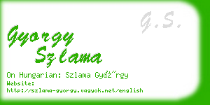 gyorgy szlama business card